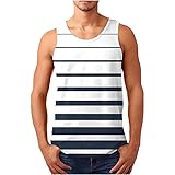 Men's Tank Tops Fashion Gradient Sleeveless T-Shirt Sports Fitness Casual Vests Pullover Bottoming Shirts Tops Large