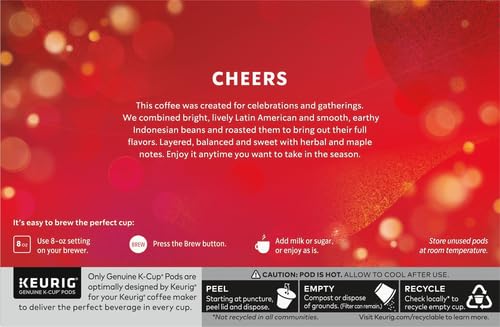 Image of Starbucks K-Cup Coffee Pods, Medium Roast Coffee for Keurig Brewers, Holiday Blend, 100% Arabica, Limited Edition Holiday Coffee, 1 Box (10 Pods) (Pack of 2)