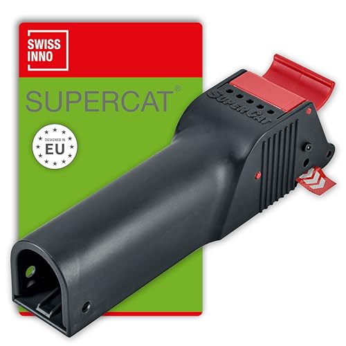 SWISSINNO Trampa para Ratones No See No Touch – Pre-Cebada con Cebo de Crema de Cacahuete – Eliminación sin Contacto – Reutilizable – Swiss Design para Casa y Jardín