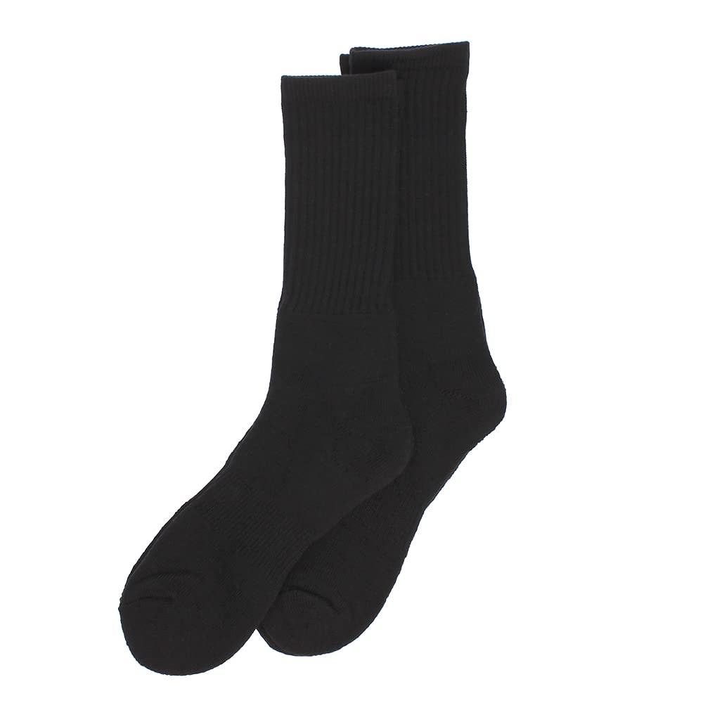 おたふく手袋 冬用ソックス [発熱 保温 パイル 先丸] JW-134 ブラック 25~27㎝ 【2足組】