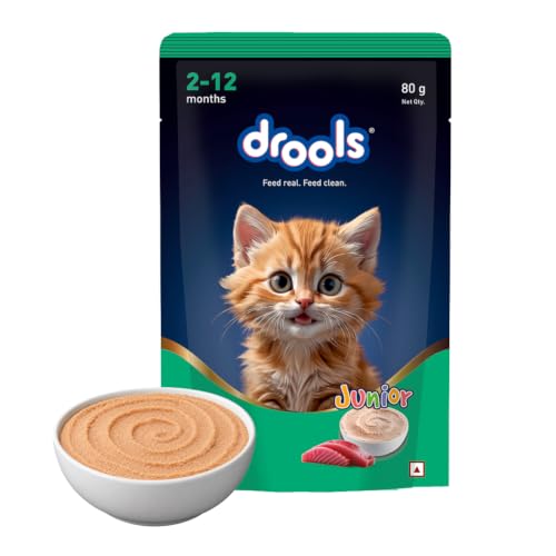 Image of Drools Kitten Wet Mousse 80g | Tuna | High Protein | Promotes Hydration & Easy Digestion | Grain Free | No Artificial Additives | Enriched with Vitamins & Antioxidants