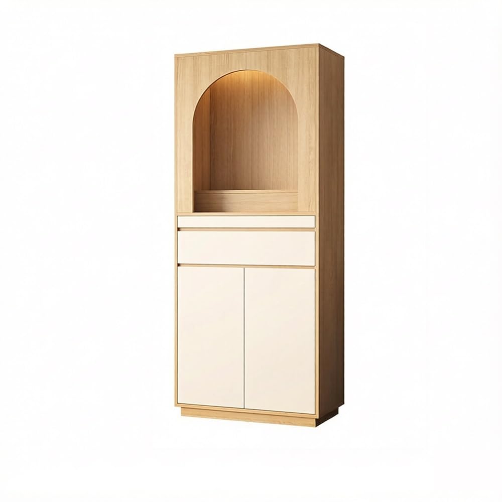 Cenz-888 buddha statue display table Minimalist Home Shrine Cabinet Altar with Storage(Natural,Large)