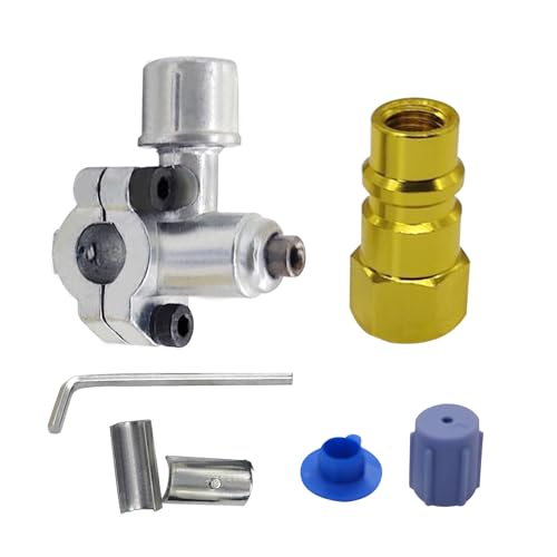 BesNPT Bullet Piercing Valve Kits with Dust Cap Compatible with 1/4 5/16 and 3/8 Inch OD Low Side Port BPV-31 Bullet Piercing Tap Valve