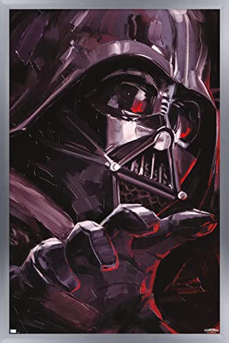Trends International Star Wars: Obi-Wan Kenobi - Darth Vader Portrait Wall Poster, 22.375" x 34", Silver Framed Version