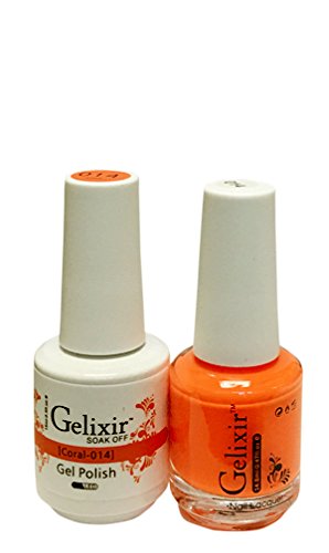 Gelixir matching color & nail laquer Coral -014