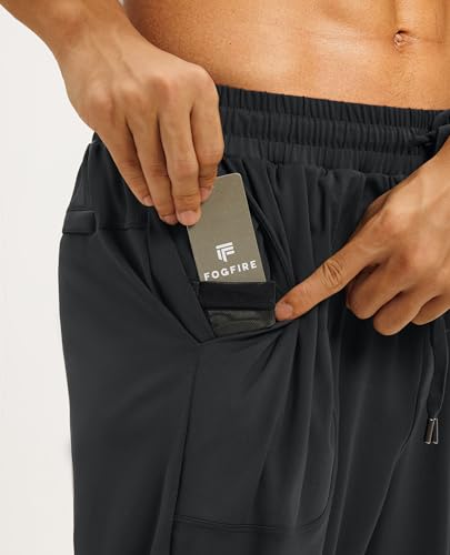 Men's Joggers with Zipper Pocket Athletic Lightweight Sweatpants Tapered Track Pants for Gym Workout Running3