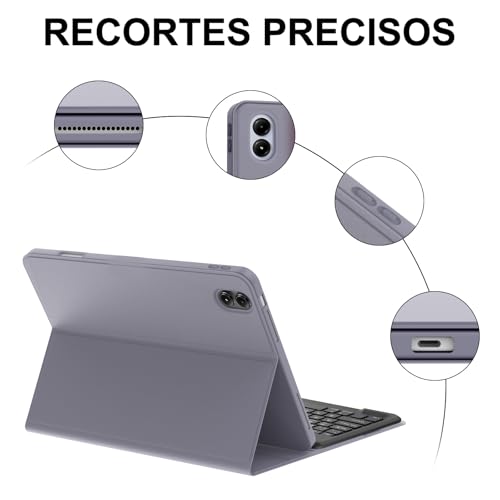 Teclado para Redmi Pad Pro 12.1" funda Xiaomi Poco Pad con teclado inalámbrico español Ñ 6