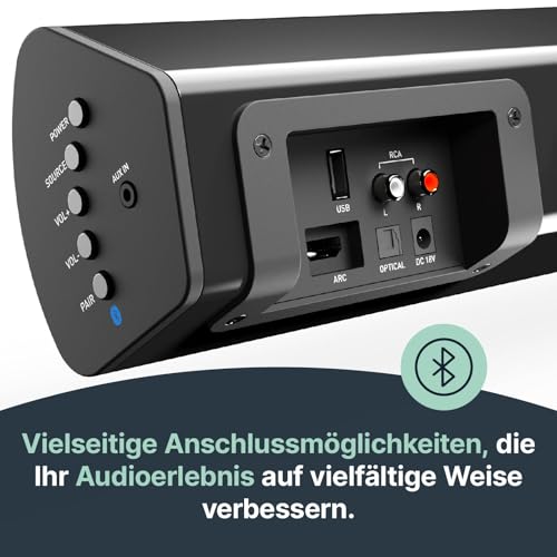 MAJORITY Teton Plus Bluetooth Soundbar für TV Geräte | 180W 2.1 Heimkino Soundsystem für...
