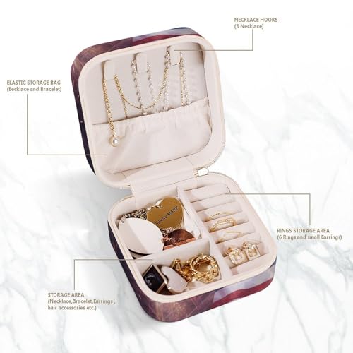 Petite boîte à bijoux portable pour bagues et pendentifs