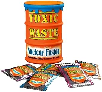 Toxic Sour Candy Sweets Drum Selection - All 6 Drums Including New Blue Drum. New Flavours, Lemonade, Cotton Candy, Concord Grape - Multipack of 6 x 42g