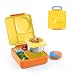 OmieBox Bento Box for Kids - Insulated Bento Lunch Box with Leak Proof Thermos Food Jar - 3 Compartments, Two Temperature Zones - (Sunshine) (Single)