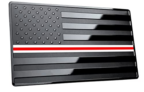 Image of US Black Flag Auto Car Fender Emblem for Cars Trucks Laptop Walls (5 inchx3 inch, Nurse Support Line)