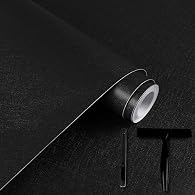 Product information: Size: 40×300 cm (15.75×118.11 inches), area: 1.2 m². Unlike ordinary self adhesive wallpaper, our upgraded black vinyl wrap includes an installation tool kit with a squeegee for removing wallpaper to eliminate bubbles and a trim ...