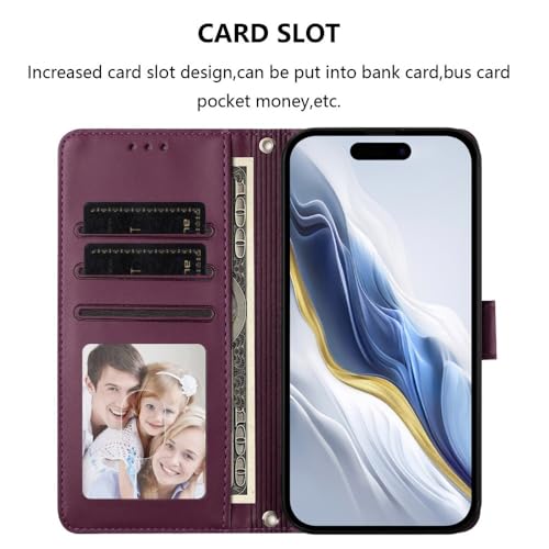 Housse iPhone 15 Pro Max motif chat violet clair pour emporter vos cartes partout - 4