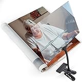 Lupe, Leselupe, Ganzseitenlupe, 3X Vergrößerung, Leselupe für Senioren groß, Seniorenhilfsmittel, Freihandlupe, Lupe mit Klemme, Lupe für handarbeiten, Tischlupe, Lupe für Modellbau, Bastellupe