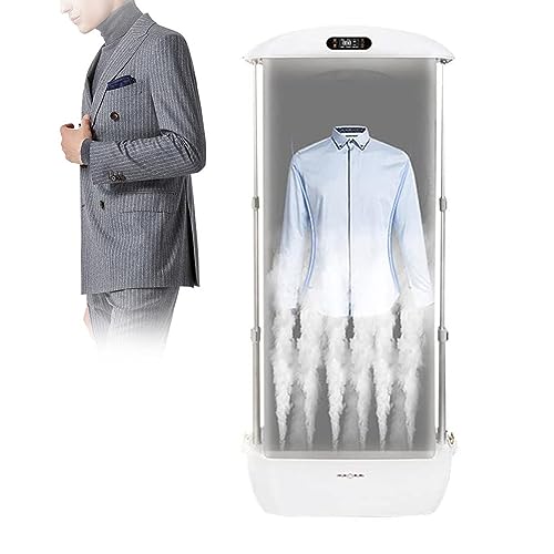 Máquina secadora a vapor, vaporizador automático de ropa, secadora de ropa, 900 W, plancha automática, eliminador de arrugas con control remoto, diseño de 6 orificios de vapor, temporizador ajust