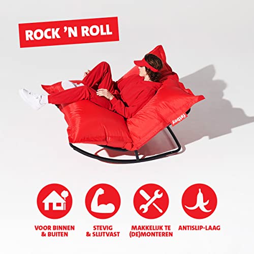 Fatboy Rock 'n Roll Beanbag Chair Rocker, Black Small