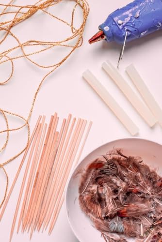 Image of BLOOMAX 6mm Diameter x 24-Inch Length Hardwood Dowel Rods | 20 PCS Premium Straight Round Wooden Sticks for DIY Crafts, Macrame Work & School Projects