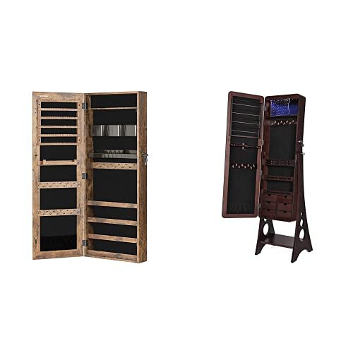 SONGMICS WallMounted Jewelry Armoire with FullLength