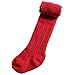 Dingdong Bébé Enfant Fille Coton Collants(Style 2, Rouge,1-2Ans)
