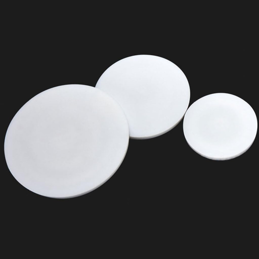 10pcs White PTFE Circular Sealing Gaskets, 3mm Thick Solid PTFE Sheet Round High Temperature Seal Gasket(70x3mm)