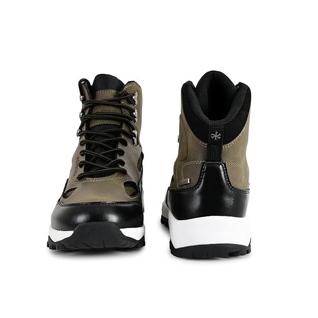 Image of Men Waterproof Trekking Shoes | Mid-High Ankle | Removable Cushion Insole | 4mm Lug Sole | All Weather, Uneven Terrain & Light Rain Hikes | ET1105