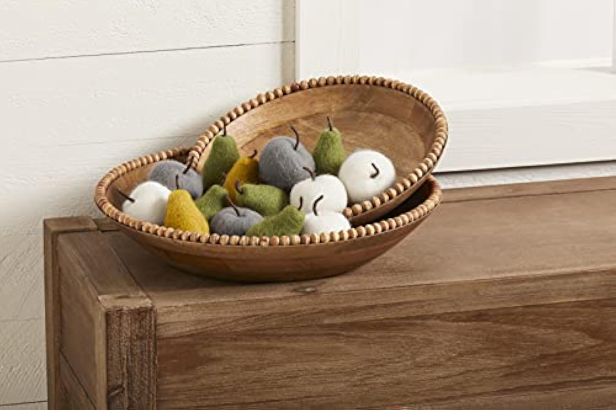 Green Felt Fruit Décor, Pear for Home Decoration