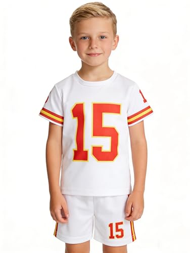 Image of Boys Shorts Set 4 Pieces Athletic Outfits Short Sleeve Tee Shirt and Shorts Casual Summer Set 3-12Y