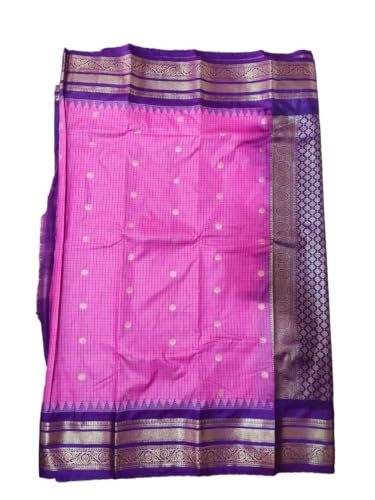 Mamtha baby pink gadwal silk saree – image 3