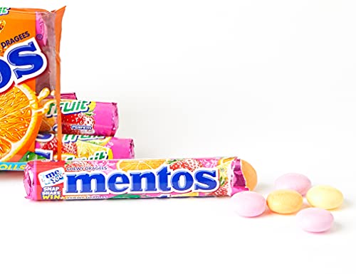 Mentos - Fruit - 1 Pakje van 5 Rollen - Snoepbroodje - Fruitmix (Aardbei, Appel, Sinaasappel en Citroen) - Verpakt op… - Image 3