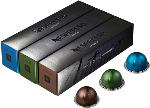 Nespresso Vertuoline Versión europea, variedad intensa de café (220 g): Intenso, Stormio, Odacio, 30 Cápsulas