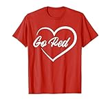 February Heart Disease Awareness Month Red Heart American T-Shirt
