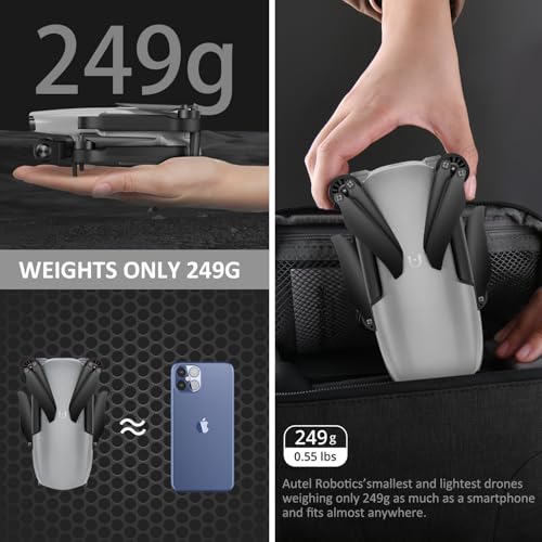 Image of Autel Robotics EVO Nano+ Premium Bundle, 249g Mini Drone with 4K RYYB Camera, PDAF + CDAF Focus, 3-Axis Gimbal, 3-Way Obstacle Avoidance, Nano Plus Fly More Combo, Gray