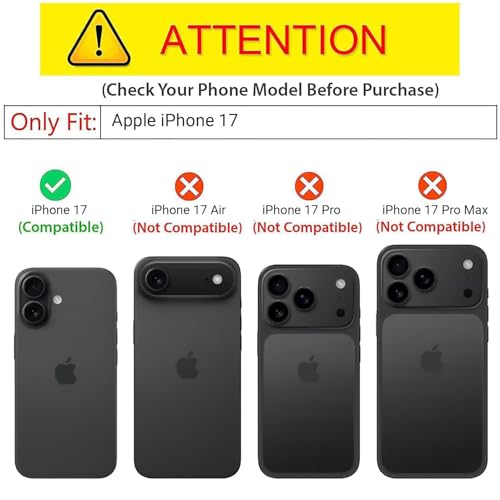 Image of Kapa Wave Magnetic Frosted Grip Back Cover for Apple iPhone 17 | [MagSafe Compatible] Wireless Charging, Slim, Metal Buttons Matte Finish Back Case (Grey)