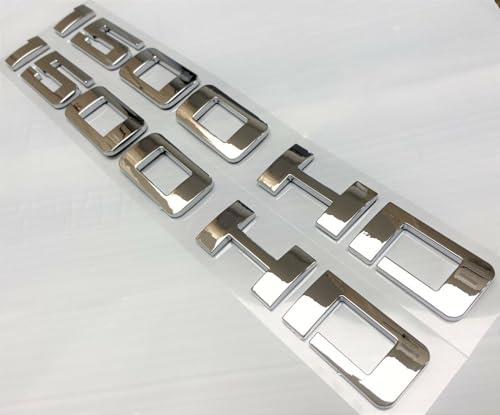 Image of MMUNNA 2pcs 1500HD 1500 HD Nameplates Emblems,3D Decal Badges Replacement for Gm Silverado Sierra (Chrome)