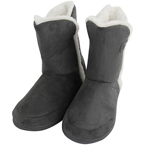 Home Slipper Women's Girl's Super Soft Warm Cotton Memory Foam Cozy Anti-Slip Flat Indoor Bedroom Ankle Booties Shoes,US 7/8 Taupe Cover