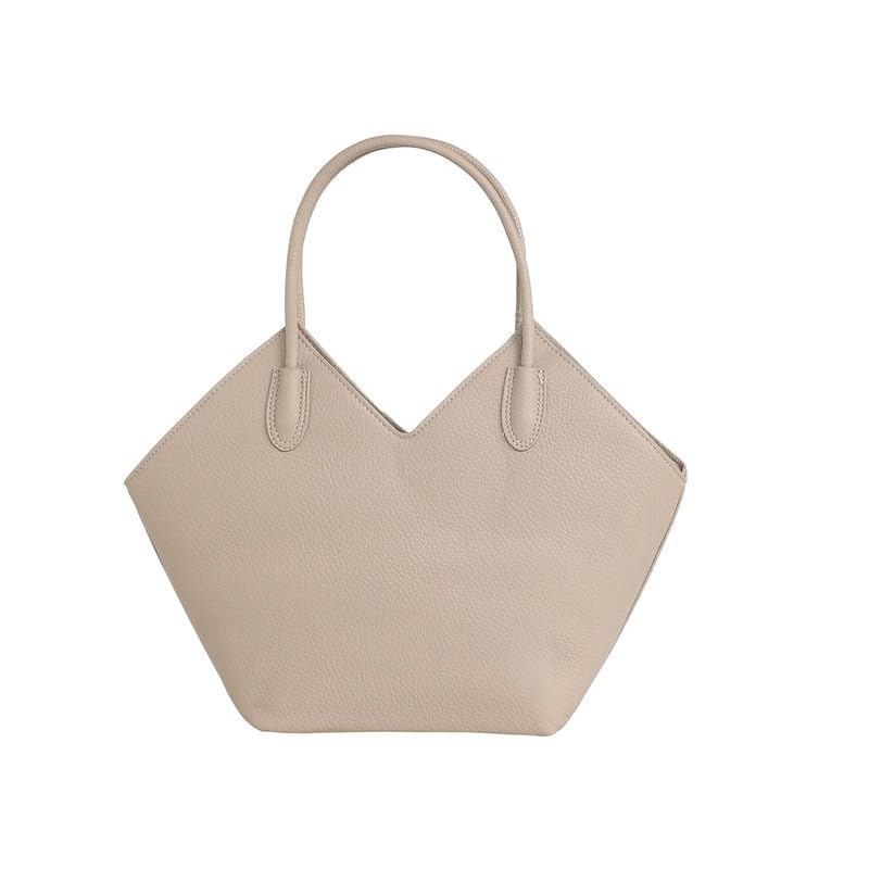 Image of Haute Sauce Women's The Pike Tote Bag For Casual Wear | Beige Colour | One-Size| Zipper Closure | Vegan Leather Material | Detachable Sling | Handbag For Woman & Girls