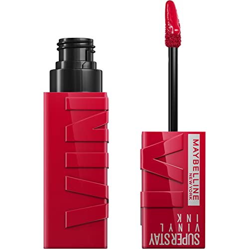 Maybelline New York, Pintalabios efecto Vinilo Superstay Vinyl Ink, Vinilo fijo, Larga Duración, Tono 50 Wicked