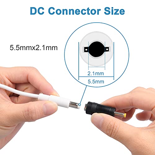 5V 1A 2A Power Supply, Dalugo Universal AC to DC Power Adapter with 7 DC Multi-Plug Connectors, 10W DC Wall Charger for LED Strip Lights,Audio,TV Box,Speaker,Router,Video Android Tablet(White) - Image 2