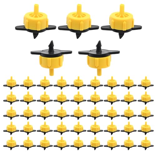 laffoonparts 50 Pack 1/2 GPH Irrigation Drippers & Drip Emitters, 1/2 GPH Inline Drippers & Drip...