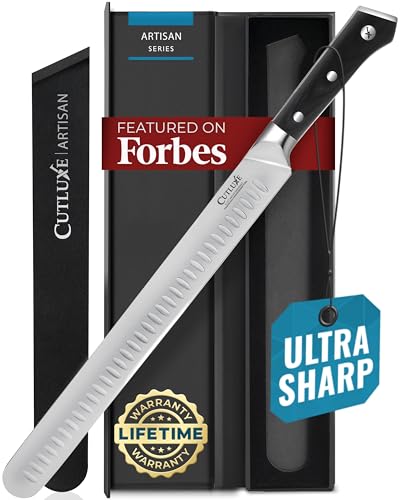 Comparison: Best Knife For Bbq Meat 2 Cutluxe Brisket Knife – 12" Carving & Slicing Knife for Meat & BBQ – Razor Sharp German Steel, Sheath Included, Ergonomic Full Tang Handle Design – Artisan Series