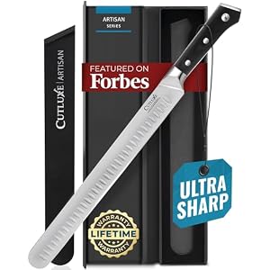 Cutluxe Carving Knife – 12 inch Razor Sharp Brisket Knives for Meat Cutting, BBQ, Turkey – Slicing Knife with Ergonomic Pakkawood Handle Design – Gift Box Included