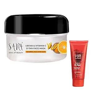 SARA Ubtan Face Mask For Bridal Face & Glow Skin, 330 gm with Radiance Face Wash 100 gm