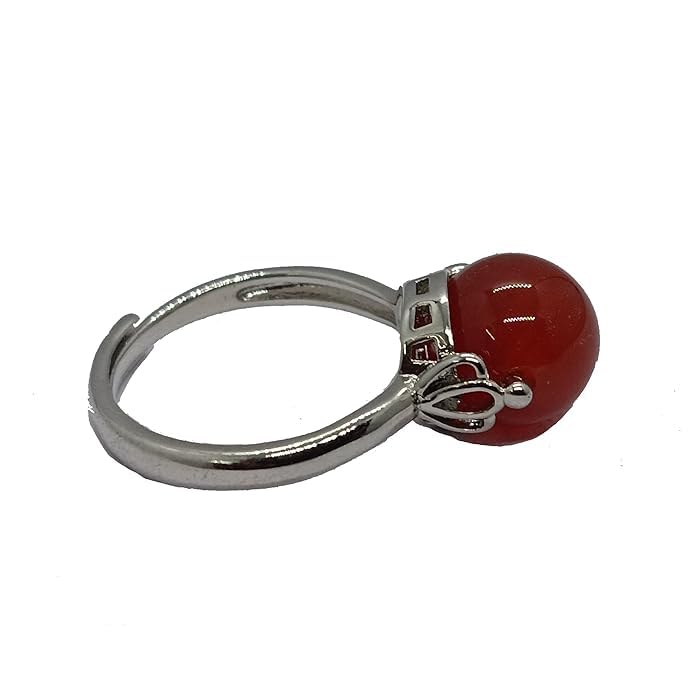 Red carnelian Ring, silver Gift For Her, Minimalist Red Ring, Gift For Her, Gift For Valentine-image-20