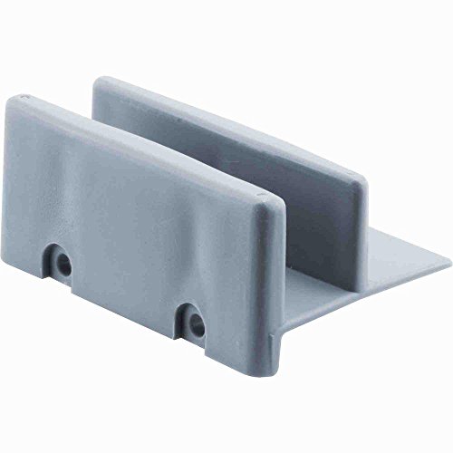 Prime-Line M 6192 Sliding Shower Door Bottom Guide, 1/2 In. Channel, Plastic Construction, Gray, 2 Fastener Installation (2 Pack)