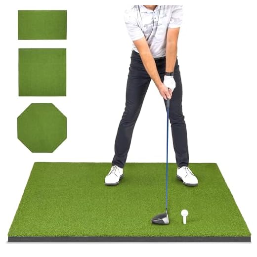 GoSports Golf Hitting Mat Artificial Turf Mat for Indoor/Outdoor Practice Includes 3 Rubber Tees - Standard, PRO, or ELITE