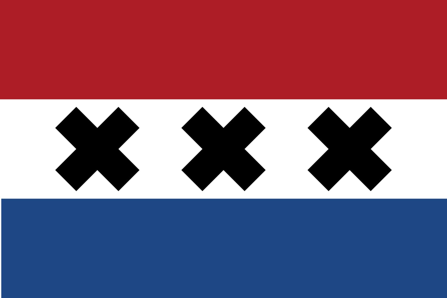 Drapeau Amsterdam Dutch tricolour grand pavillon paysage horizontal extérieur