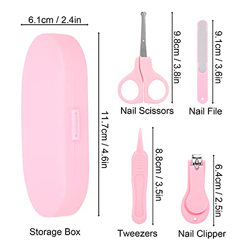 Pinça de bebê, cortador de unhas pequeno portátil prático e prático para bebês para casa(cor de rosa