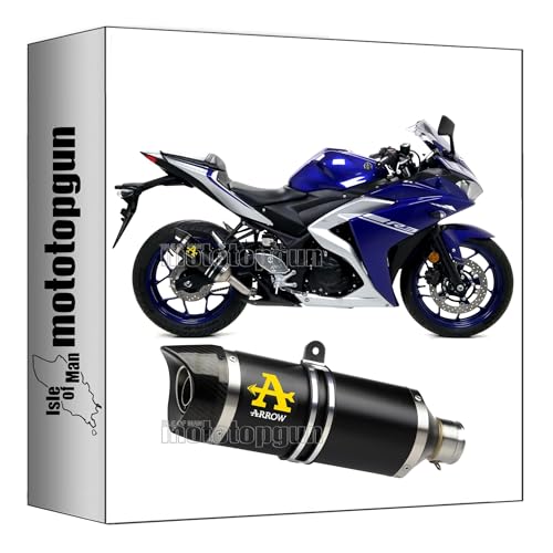 Escape Arrow Thunder negro para Yamaha YZF R3 2018 sustituye silencioso original Mototopgun