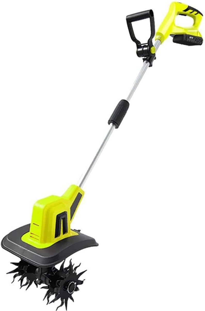 Cordless Garden Rotavator,20V Electric Rotary Tiller Soil Cultivator Handheld Rototiller,4ah Battery Powered, 25cm Working Width,22cm Tilling Depth,for Garden,Vegetable Plots